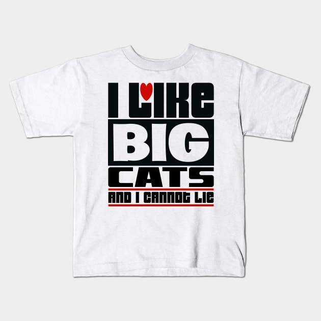 I like big cats and I cannot lie Kids T-Shirt by colorsplash
